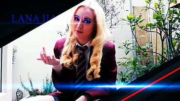 Alternative girl gets horny and sucks off a room of guys in a bukkake blowbang