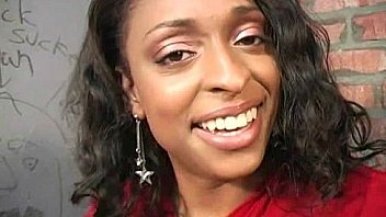 Hottie sucks and fucks black cock for cusmhot at gloryhole 24