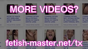 Japanese asian tongue spit fetish