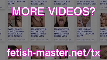 Japanese asian tongue spit fetish