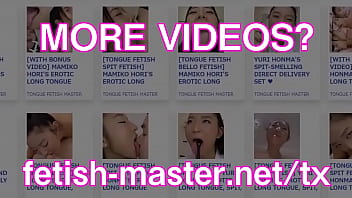 Japanese asian tongue spit fetish