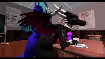 Teacher cynder fucks her dragon student in sex ed