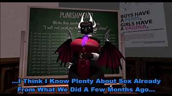 Teacher cynder fucks her dragon student in sex ed