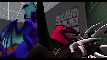 Teacher cynder fucks her dragon student in sex ed