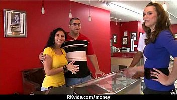 Stunning euro teen gets talked in to giving a blowjob for cash 4