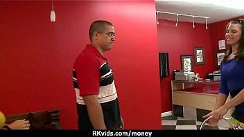 Stunning euro teen gets talked in to giving a blowjob for cash 4