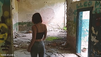 Showing off my perfect ass in tight jeans and black thigh high boots