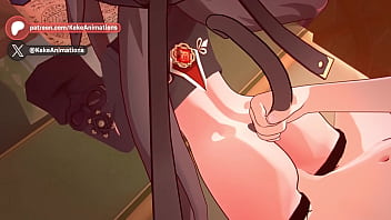 Hu tao catgirl genshin impact animation #7