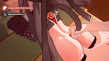 Hu tao catgirl genshin impact animation #7