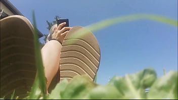 My beautiful bare feet caressing the grass