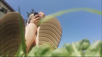 My beautiful bare feet caressing the grass