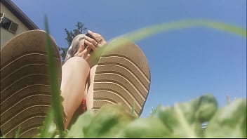 My beautiful bare feet caressing the grass