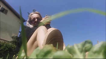 My beautiful bare feet caressing the grass