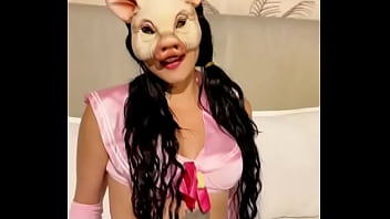 She lets us see her blue eyes in her first porn