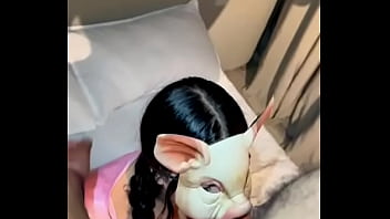 She lets us see her blue eyes in her first porn