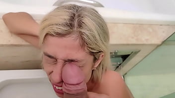 Piss slut used and fucked in the toilet