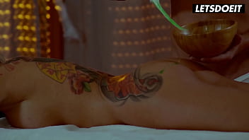 Halloween oiled massage for beautiful busty babe letsdoeit