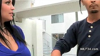 Horny milf fucked and jizzed on at home