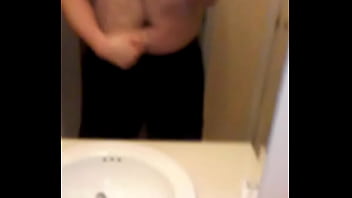 Fat virgin loser ballbusting himself with fist