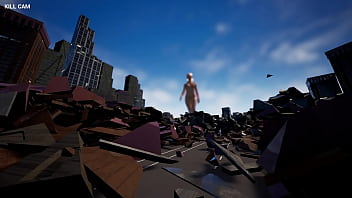 Hopeless city crumbles under giantess