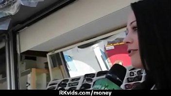 Tight teen fucks a man in front of the camera for cash 22