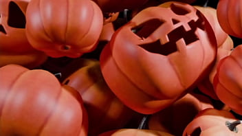 Noite de halloween branquinha ninfetinha sofre na pica preta