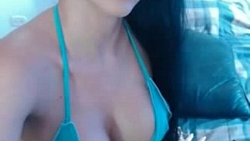 Hot brunette milf big tits on webcam