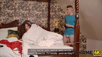 Shame4k brunette slut can't handle her pussy and jumped on her friend's cock Shame4k brunette slut can't handle her pussy and jumped on her friend's cock