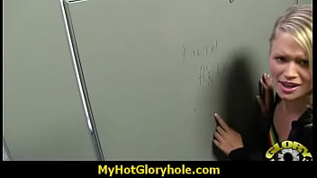 White milf sucking and licking a black cock 21