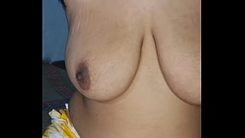 Desi Hot Alisha Bhabhi Pressing Big Boobs And Sucking Dildo thumbnail