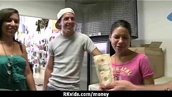 Desperate teen naked in public and fucks to pay rent 10