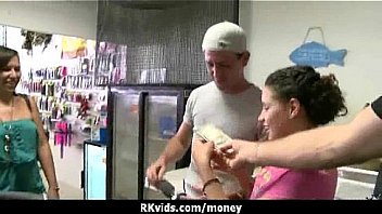 Desperate teen naked in public and fucks to pay rent 10