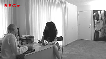 Black babe nyomi banxxx gets her pussy pounded by a white cock