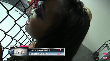 Victoria white a slender blonde proposes to the victorious combatant