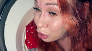 Stepmom stuck in washer during gaming session begs for my hard cock deep inside