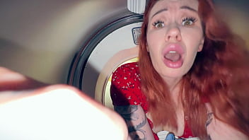 Stepmom stuck in washer during gaming session begs for my hard cock deep inside