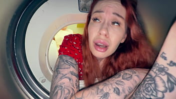 Stepmom stuck in washer during gaming session begs for my hard cock deep inside
