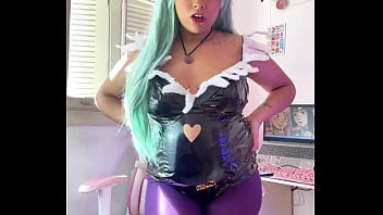 Morrigan halloween cosplay fart domination and ass worship