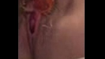 Wife using dildo and wank with hand