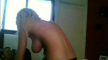 Sexy amateur blonde sucks dick on live webcam