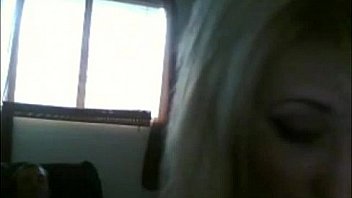 Sexy amateur blonde sucks dick on live webcam