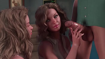 Blonde make blowjob and eat cum