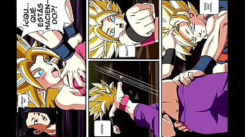 Goku x caulifla y kale