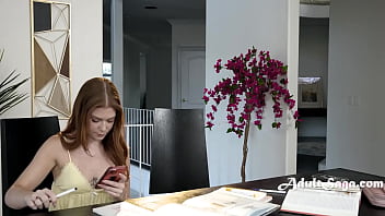 Neighbor milf tutors teen & fucks her too