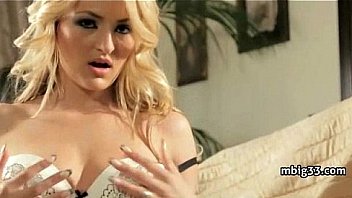 Busty chick devours a big black cock