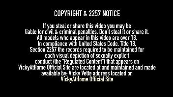 Nasty vicky vette sucking her boyfriend's cock in a webcam show