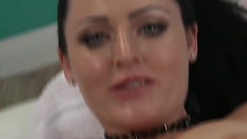 Euro pawg sophie dee sucks her metallic dildo after haber ride it