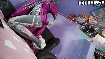 Tattooed model live show with anal play