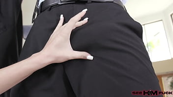 Dilf alex legend gets a lubed massage and rimjob from chloe temple