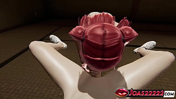 3d hentai featuring hot anime girl iris hot blowjob for big dick glory hole mouth action titjob teasing with massive sperm loadout in honey select 2